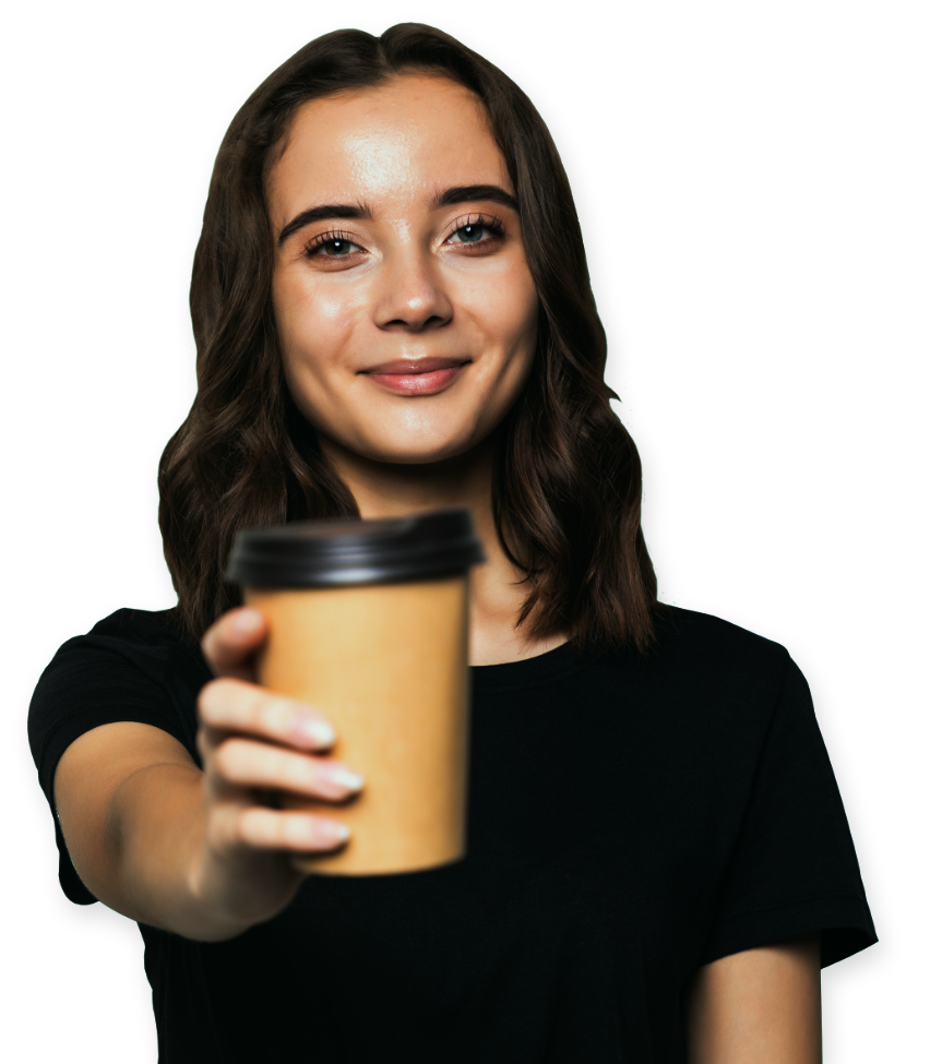 Kobieta z kubkiem kawy